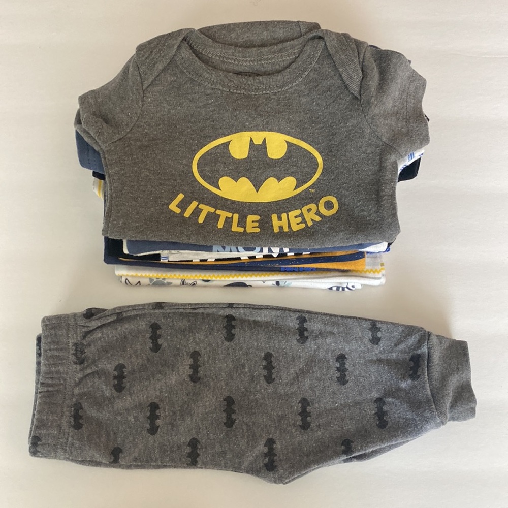 Batman (15 Piece) Baby Onesies (Various Brand Bundle)